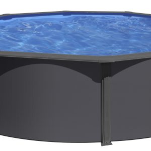 Okrogli bazen GRE Anthracite Ø460 × 120 cm