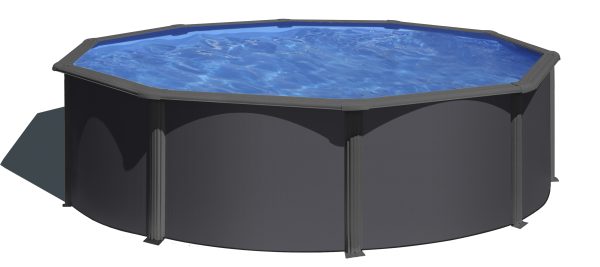 Okrogli bazen GRE Anthracite Ø460 × 120 cm