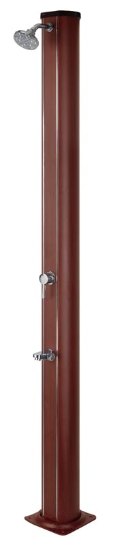 Solarni tuš GRE DSALR32W 32 l – aluminijast, okrogel, imitacija lesa